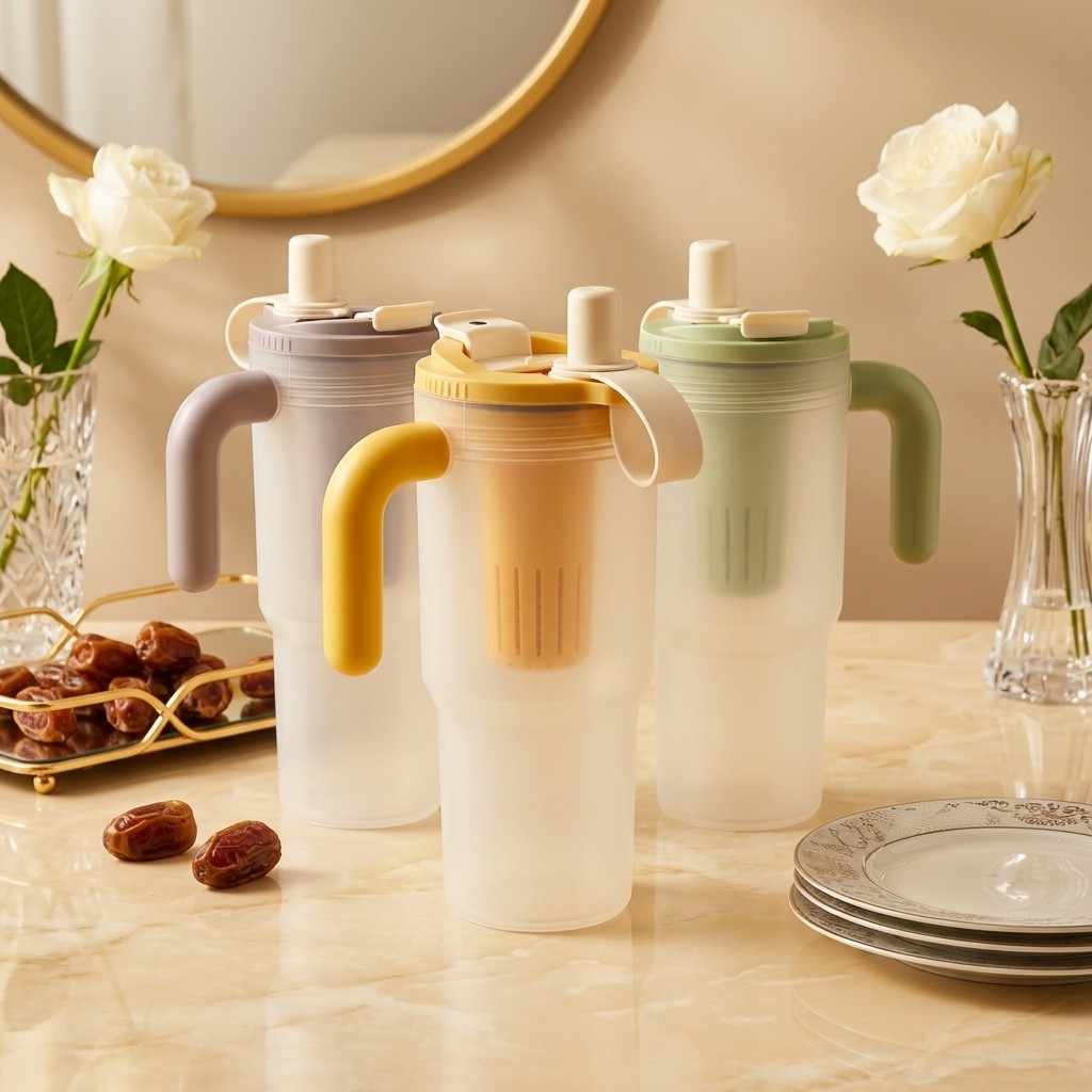 Water Filter Straw - زجاجة ماء بلاستيكية سعة 850 مل