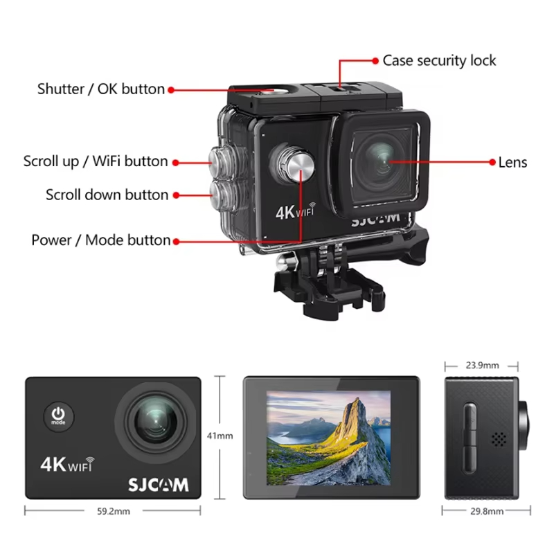 كاميرا الحركة SJCAM SJ4000 Air - مراجعة Outdoor Adventure Images وسعره