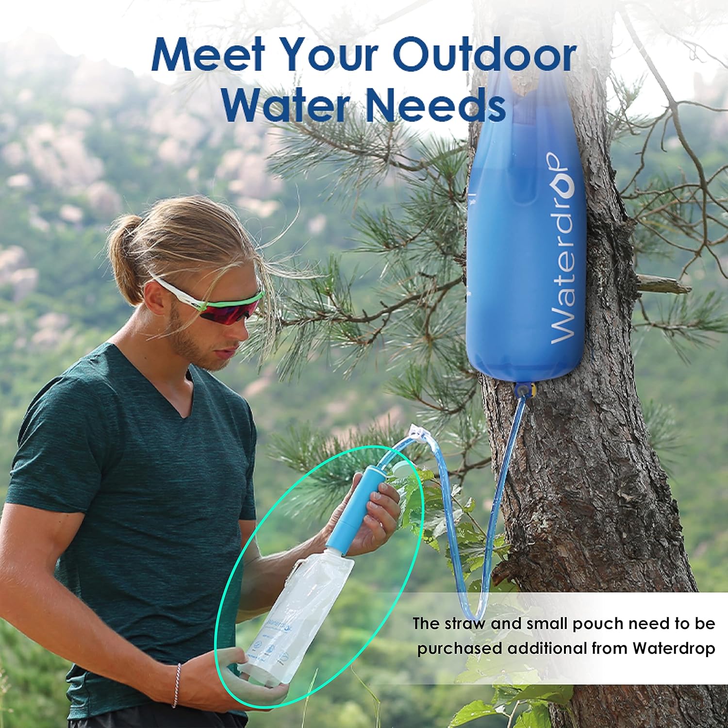 كيس ماء بالجاذبية على شكل قطرة - مراجعة Water Filter Straw وسعره