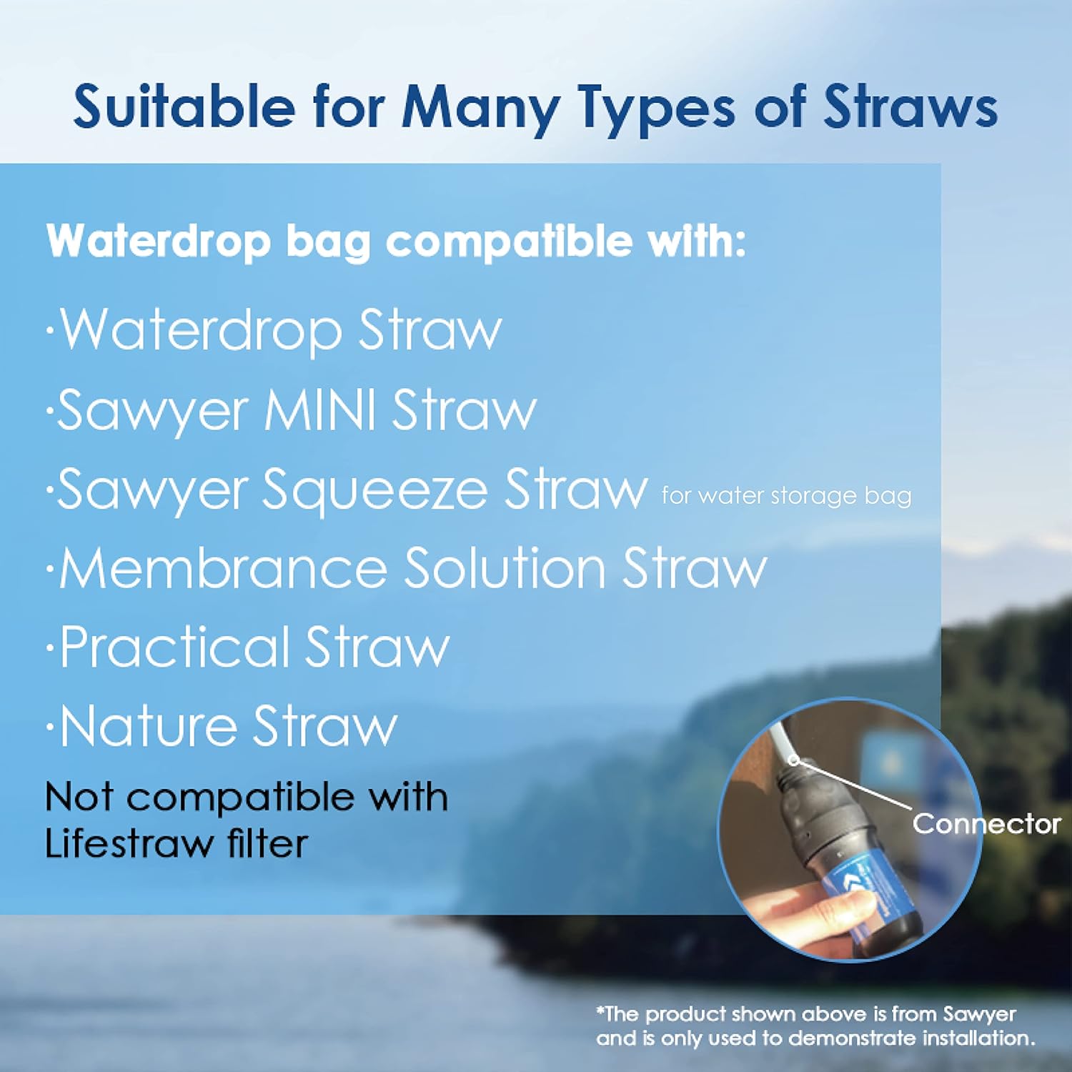 كيس ماء بالجاذبية على شكل قطرة - مراجعة Water Filter Straw وسعره
